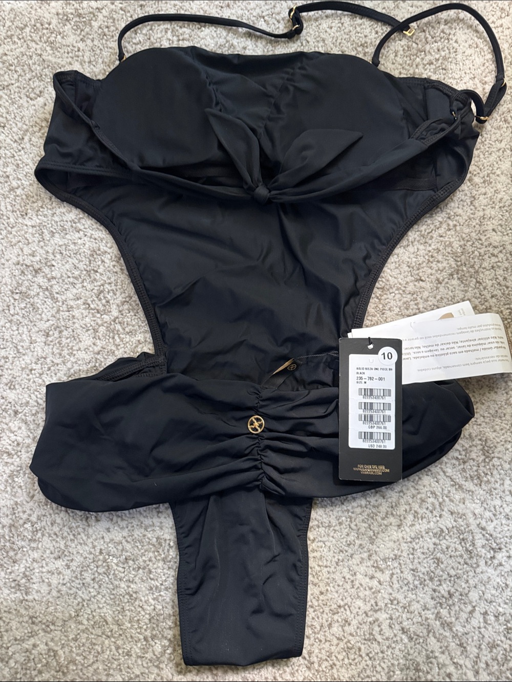 Vix Swimwear Kieza Twist Cutout One-Piece Swimsuit in Black - Picture 7 of 8